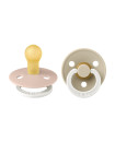Bibs Colour Round Pacifier 2 Pack Size 1 GLOW in the Dark