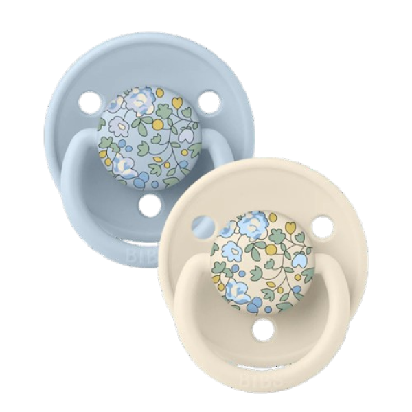 Bibs Liberty Delux 2 Pack Pacifier One  Size - Eloise Baby Blue Mix