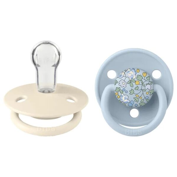 Bibs Liberty Delux 2 Pack Pacifier One  Size - Eloise Baby Blue Mix