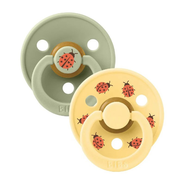 Bibs Color Pacifier Studio 2pck Ladybug -Sage Mix