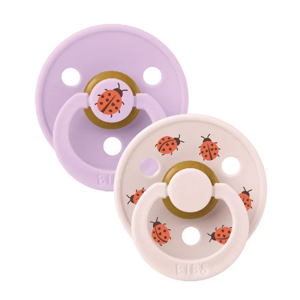 Bibs Color Pacifier Studio 2pck Ladybug - Violet Sky Mix