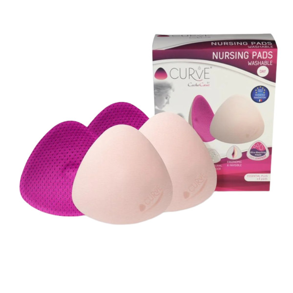 Curve Ultra-absorbent Nursing Pads Day - Fuchsia