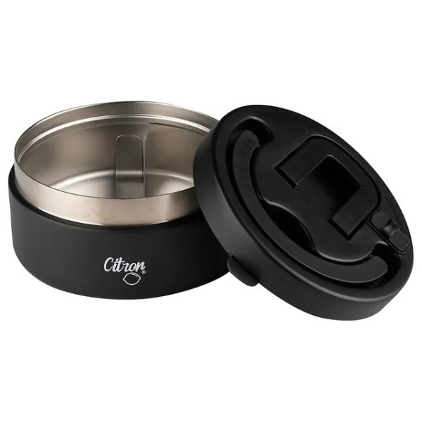Citron Stainless Steel Food Jar 400ml - Black