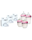 Comotomo Baby Bottle Bundle - Pink