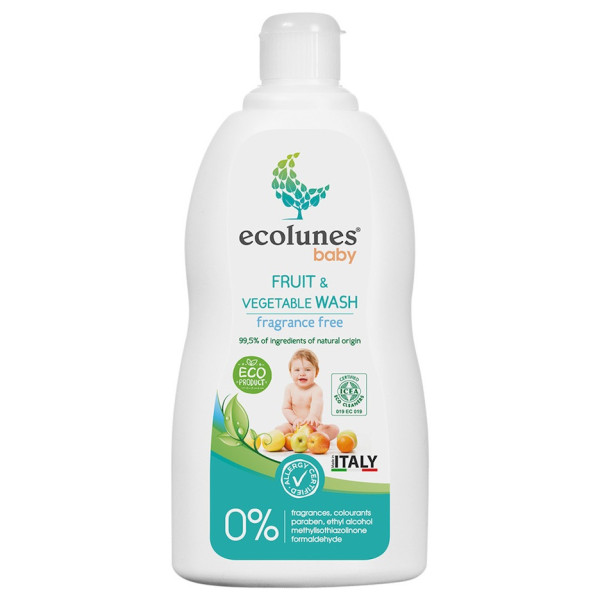 Ecolunes Baby Fruit & Vegetable Wash 500ml - Fragrance Free