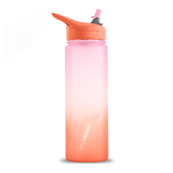 Ecovessel The Wave - Sports Water Bottle with Straw 24oz
