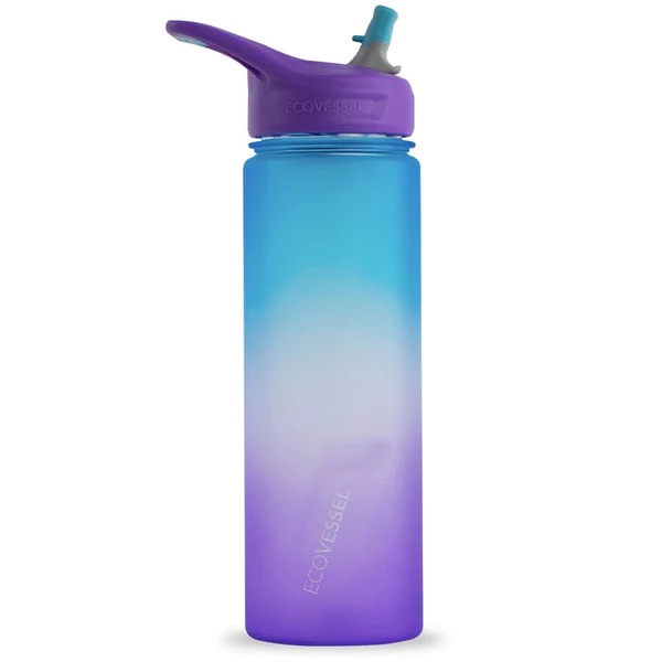 Ecovessel The Wave - Sports Water Bottle with Straw 24oz