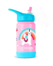 Ecovessel The Frost - Insulated Stainless Steel Kids Water Bottle with Straw 12oz