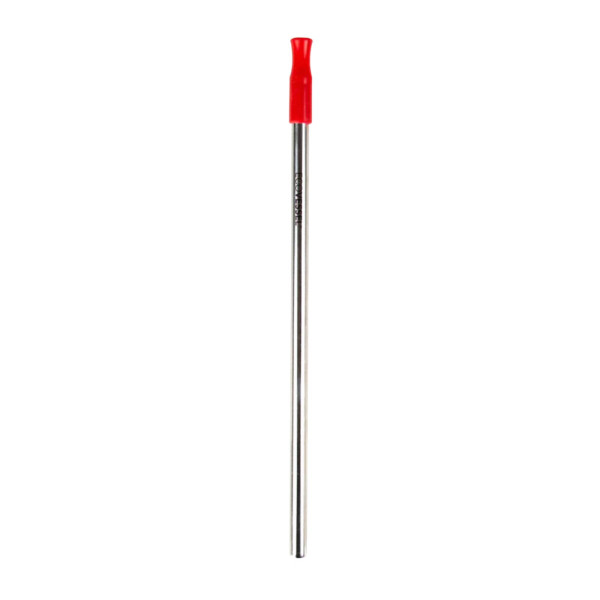 Ecovessel Stainless Steel Straw with Silicone Tip |Red