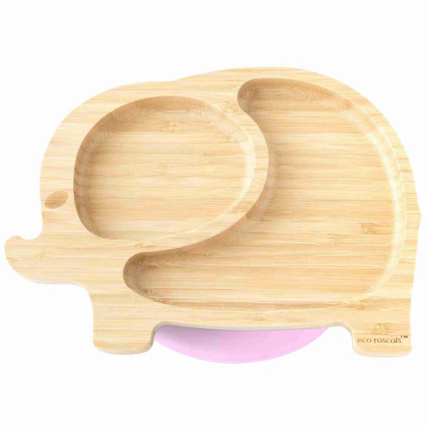 Eco Rascals Bamboo Elephant Suction Plate 