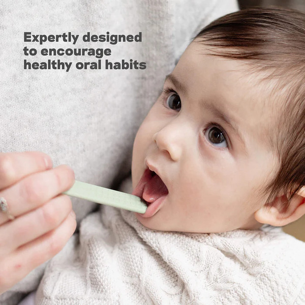 EZPZ  Baby Led Toothbrush and Tongue Depressor Pewter