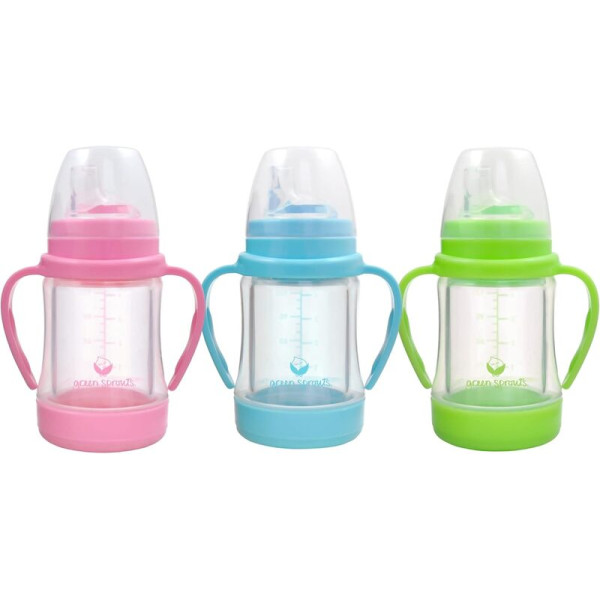 Green Sprouts Sip and Straw Glass Cup - 4oz
