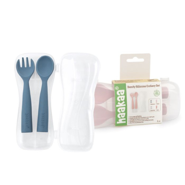 Haakaa Bendy Silicone Cutlery Set