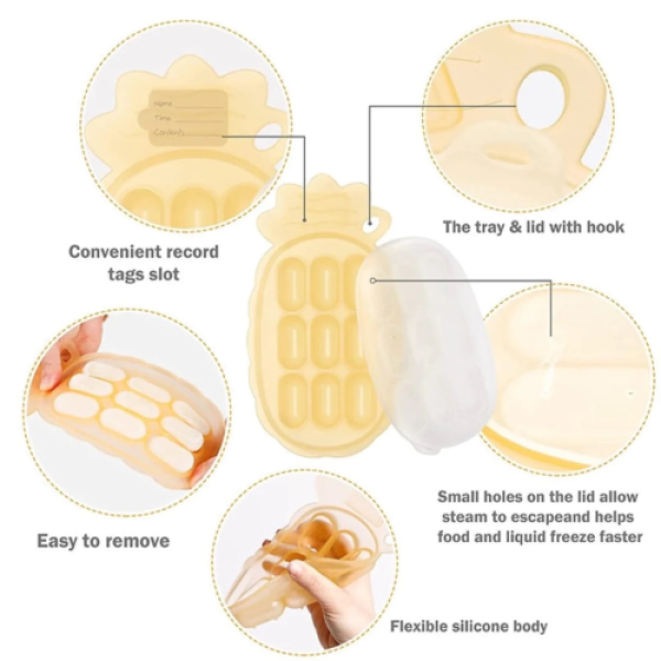 Haakaa Silicone Pineapple Nibble Tray - Banana