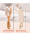 Haakaa Goat Wool Baby Hair Brush & Comb Set