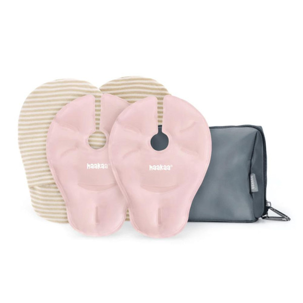 Haakaa Hot & Cold Reusable  Breast Compression Pads-Blush