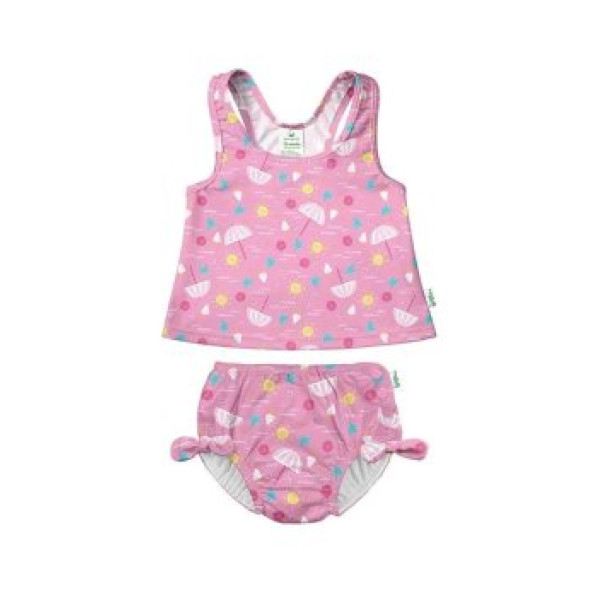 Iplay Tankini Set with Snap Swimsuit Diaper - Beach Day 4T