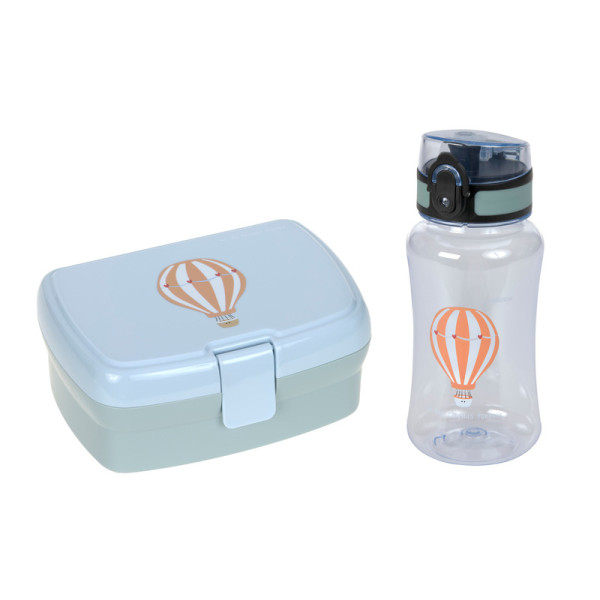 Lässig Lunch Set - 2 Comapartment Lunchbox with 460ml Water Bottle