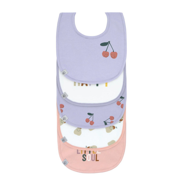 Lassig Bibs Value Pack 5pcs - Happy Fruits Cherry 