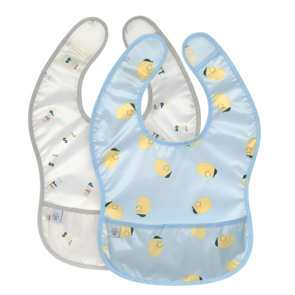 Lässig Lightweight Bib 2pcs  - Happy Fruits Lemon 