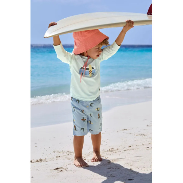 Lässig Boardie Shorts - Crocodile Sky Blue
