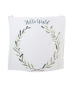 Lulujo Baby First Year Blanket and Card Set - Hello World