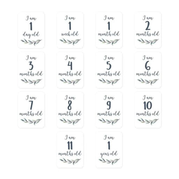 Lulujo Baby First Year Blanket and Card Set - Hello World