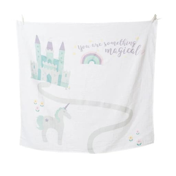 Lulujo Baby First Year Blanket and Card Set - Something Magical