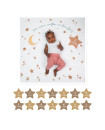 Lulujo Baby First Year Blanket and Card Set - Written In The Stars 