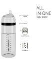 Milk+Water Glass  Bottle Fast Flow (6M+) 9oz Arctic White