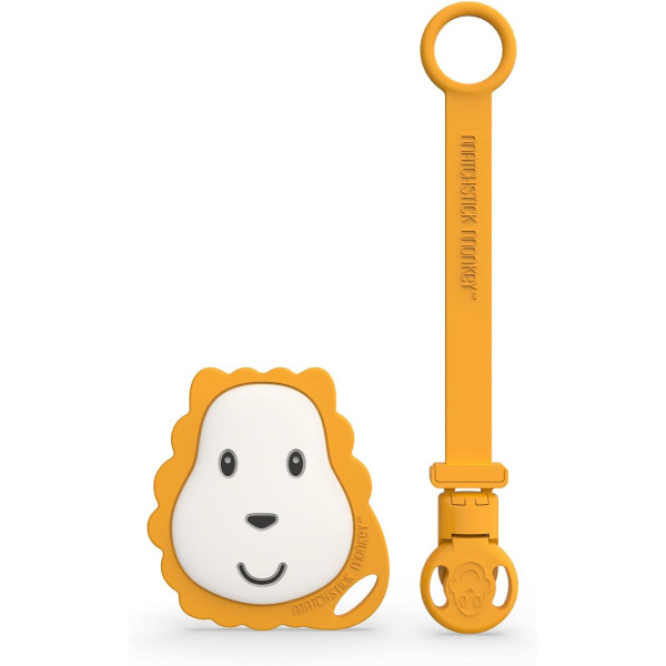 Matchstick Monkey Flat Face Teether & Clip- Lion and Giraffe