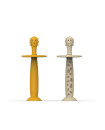 Matchstick Monkey Toothbrush with Stopper - Lion/Giraffe