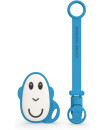 Matchstick Monkey Flat Face Teether & Clip- Blue and Pink