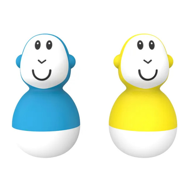 Matchstick Monkey Bathtime Wobbler - Yellow/Blue