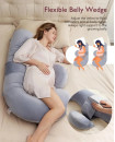 Momcozy F Shape Adjustable Maternity Pillow