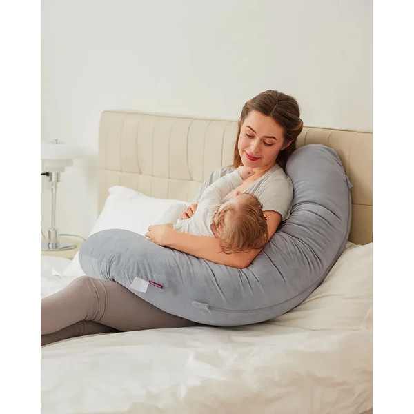 Momcozy F Shape Adjustable Maternity Pillow