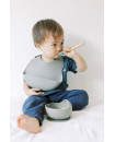 Milk It Baby Bib & Bowl Set - Army Green