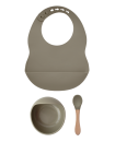 Milk It Baby Bib & Bowl Set - Army Green