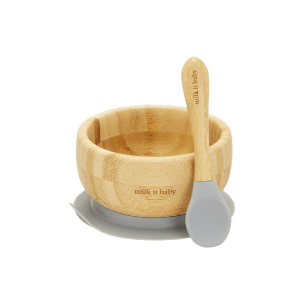 Milk It Baby Bamboo Bowl and Spoon Set