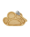 Milk It Baby Bamboo Tiger Paw Suction-Plate and Fork Set