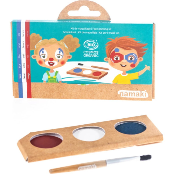 Namaki Clown & Harlequin 3-Color Face Painting Kit