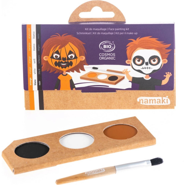 Namaki Pumpkin & Skeleton 3-Color Face Painting Kit