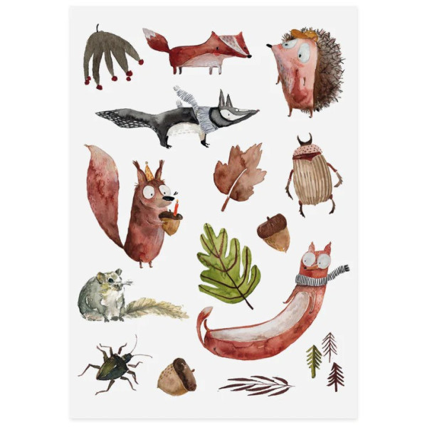 Nuuk Kids Organic Vegan Tattoos |Autumn Forest