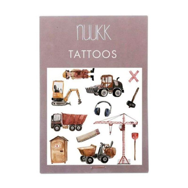 Nuuk Kids Organic Vegan Tattoos |Construction