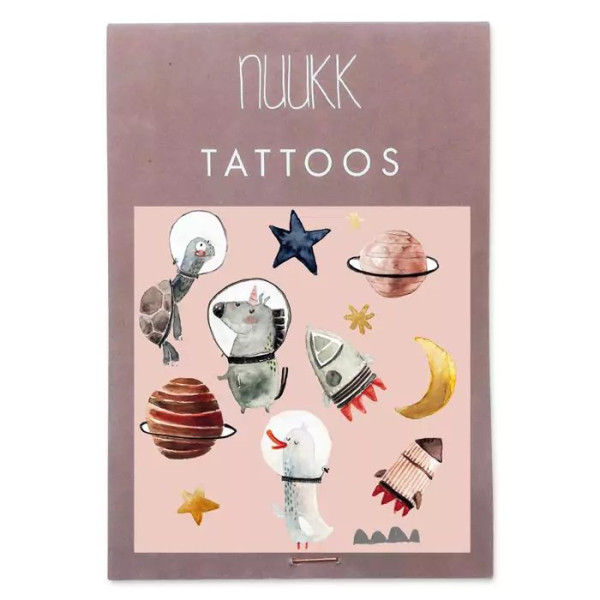Nuuk Kids Organic Vegan Tattoos |Space Lovers