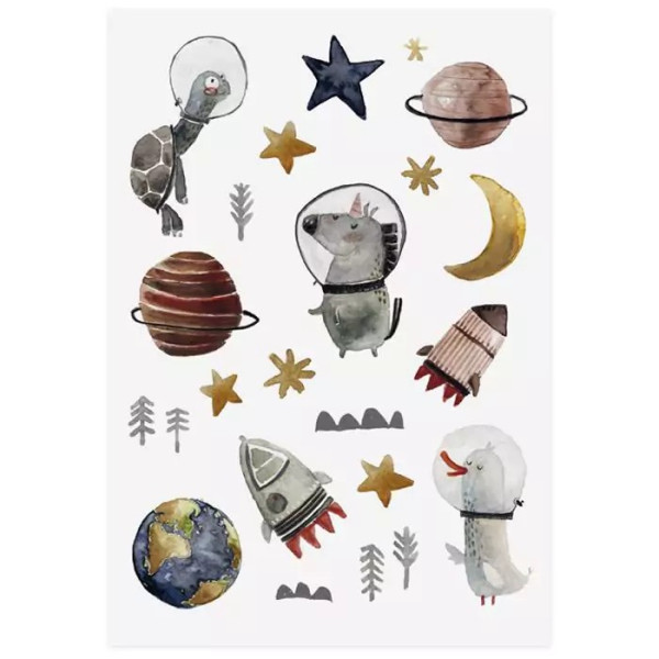 Nuuk Kids Organic Vegan Tattoos |Space Lovers
