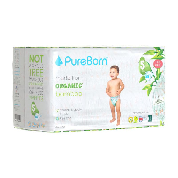 Pureborn Organic Diaper Master Pack #5x88's