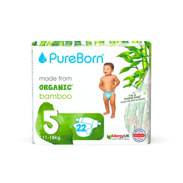 Pureborn Organic Diaper #5 x 22