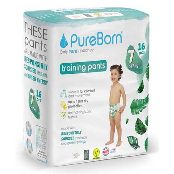 Pureborn Pull Ups Diaper #7x 16