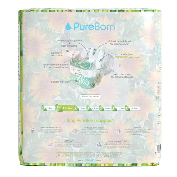 Pureborn Organic Diaper Double Pack Size 4 x48's